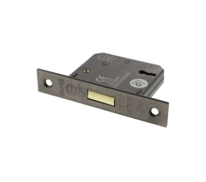 Atlantic 3-Lever Mortice Deadlocks - Distressed Silver