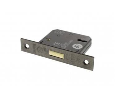 Atlantic 3-Lever Mortice Deadlocks - Distressed Silver