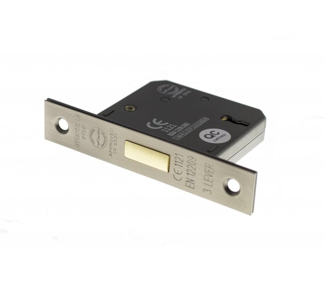 Atlantic 3-Lever Mortice Deadlocks - Gun Metal Grey