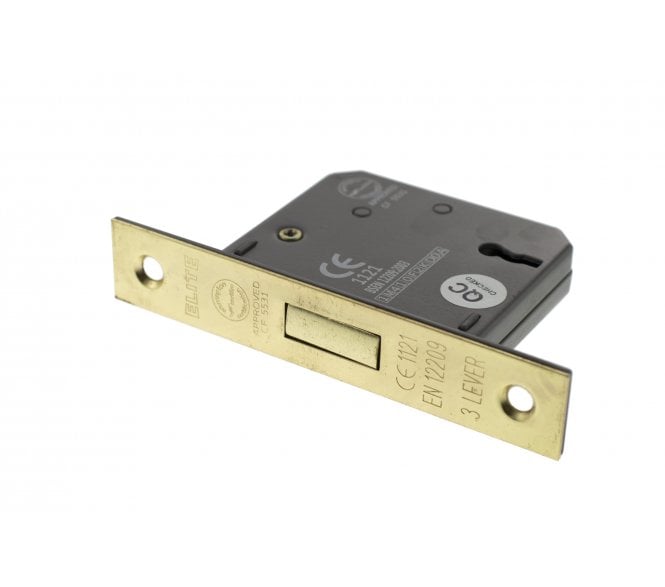 Atlantic 3-Lever Mortice Deadlocks - Polished Brass
