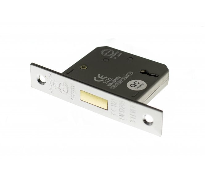 Atlantic 3-Lever Mortice Deadlocks - Polished Chrome