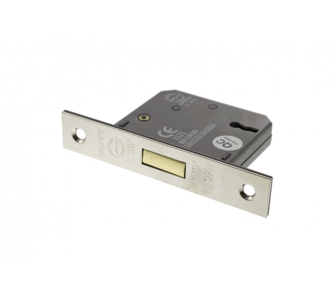 Atlantic 3-Lever Mortice Deadlocks - Polished Nickel
