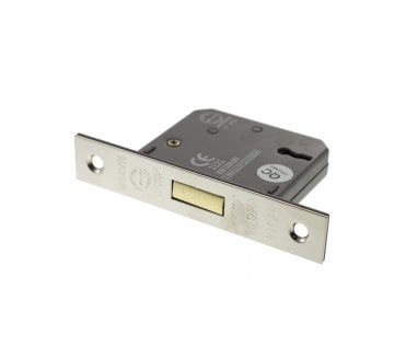Atlantic 3-Lever Mortice Deadlocks - Polished Nickel