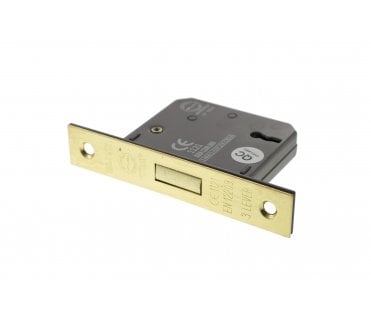 Atlantic 3-Lever Mortice Deadlocks - Satin Brass