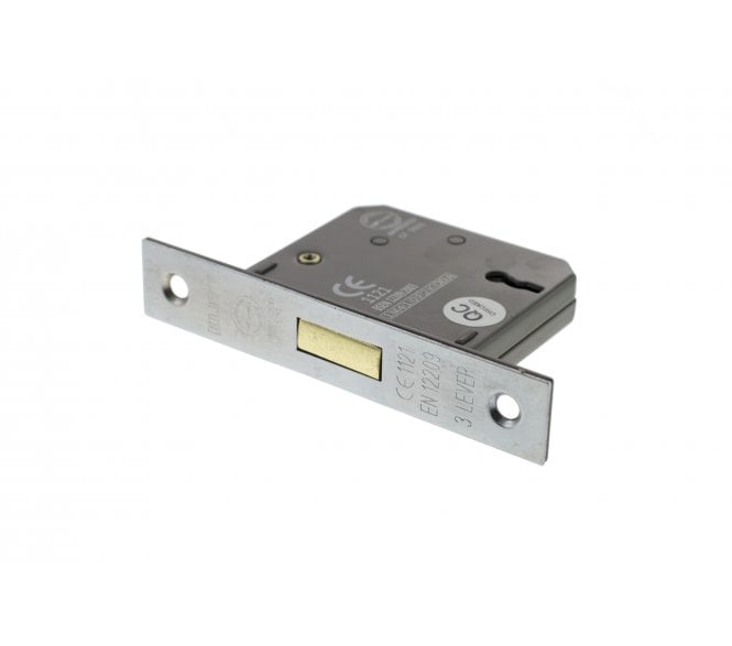 Atlantic 3-Lever Mortice Deadlocks - Satin Chrome