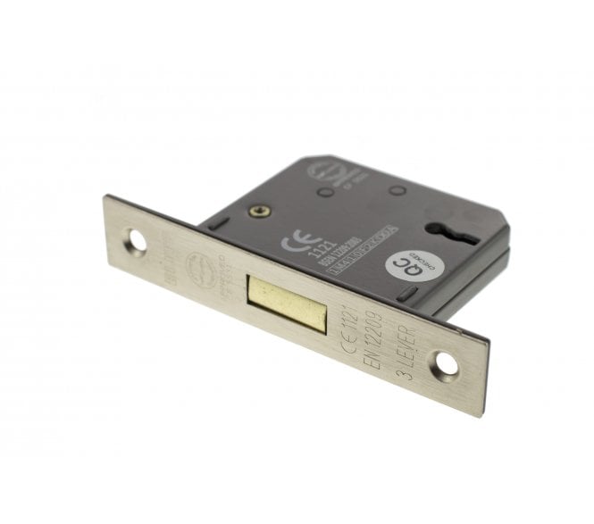 Atlantic 3-Lever Mortice Deadlocks - Satin Nickel