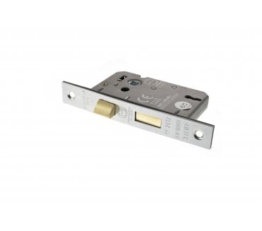 Atlantic 3-Lever Mortice Sashlocks - Polished Chrome