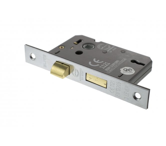 Atlantic 3-Lever Mortice Sashlocks - Satin Chrome