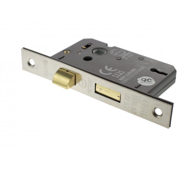 Atlantic 3-Lever Mortice Sashlocks - Satin Nickel