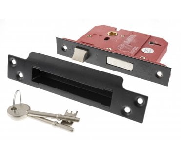 Atlantic 5-Lever Mortice Sashlocks - Matt Black