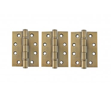 Atlantic Grade 13 Ball Bearing Hinges 102x76mm Fire Rated - Antique Brass (Packs of 3)
