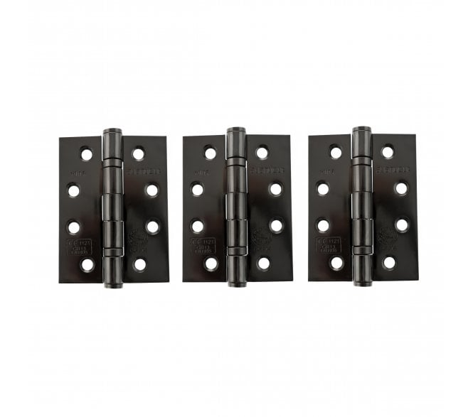 Atlantic Grade 13 Ball Bearing Hinges 102x76mm Fire Rated - Black Nickel (Packs of 3)
