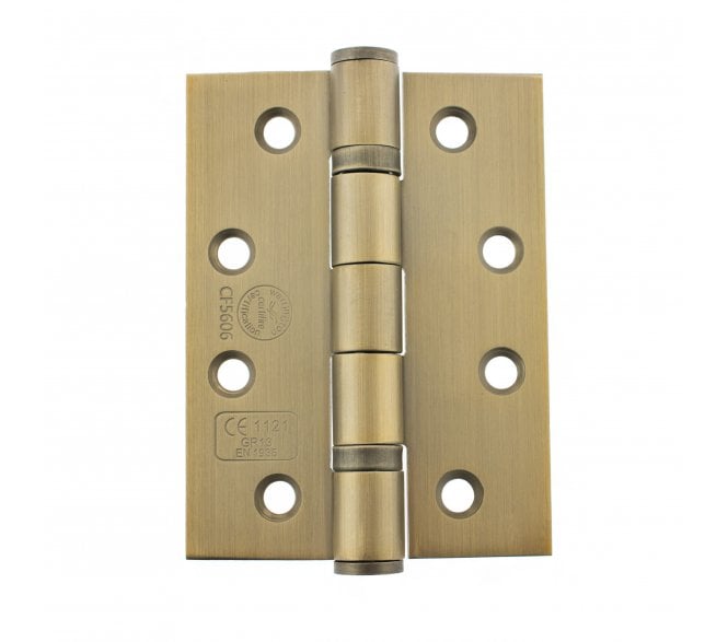 Atlantic Grade 13 Ball Bearing Hinges 102x76mm Fire Rated - Satin Brass (Pair)
