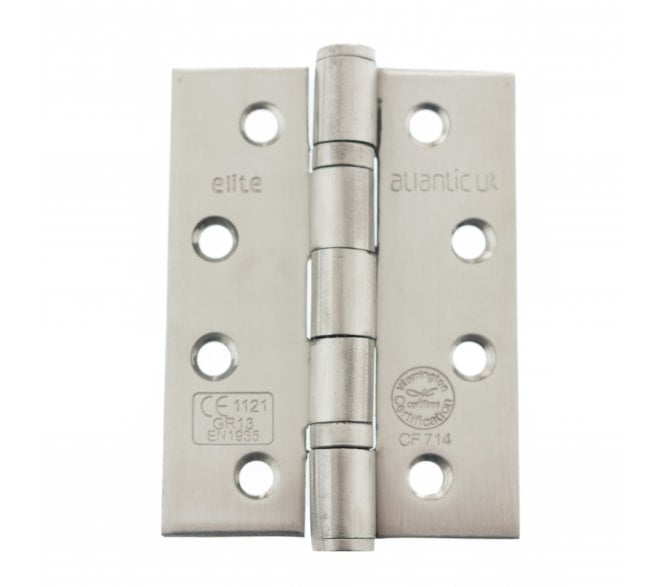 Atlantic Grade 13 Ball Bearing Hinges 102x76mm Fire Rated - Satin Stainless Steel (Pair)