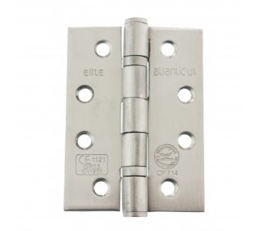 Atlantic Grade 13 Ball Bearing Hinges 102x76mm Fire Rated - Satin Stainless Steel (Pair)