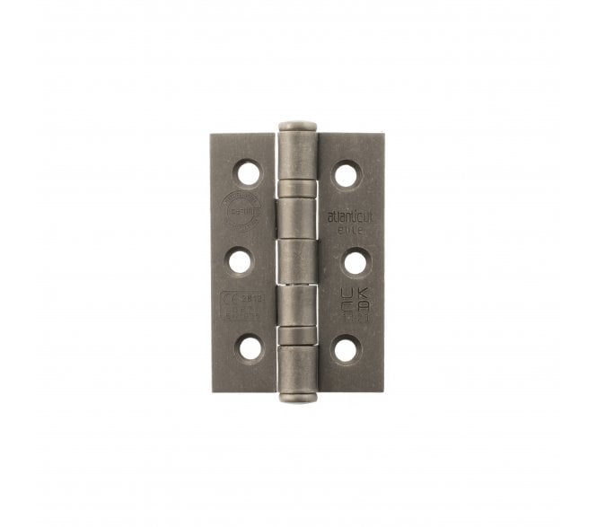 Atlantic Grade 7 Ball Bearing Hinges 76x51mm - Distressed Silver (Pair)