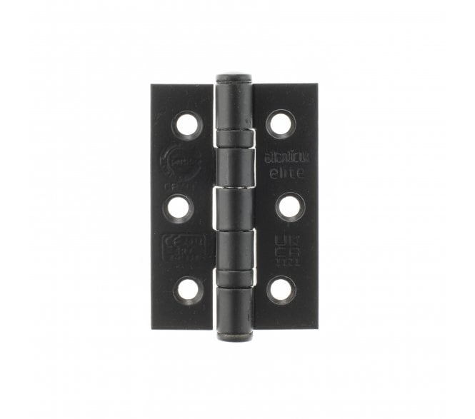 Atlantic Grade 7 Ball Bearing Hinges 76x51mm - Matt Black (Pair)
