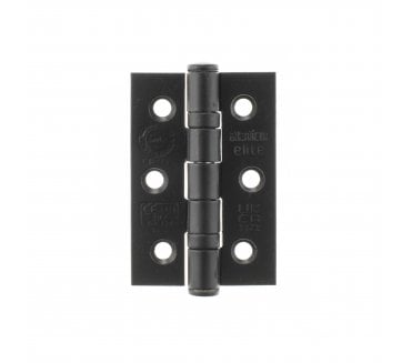 Atlantic Grade 7 Ball Bearing Hinges 76x51mm - Matt Black (Pair)