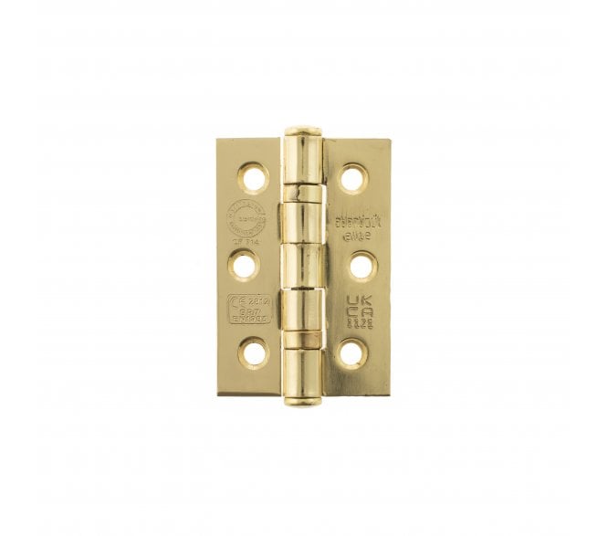 Atlantic Grade 7 Ball Bearing Hinges 76x51mm - Polished Brass (Pair)