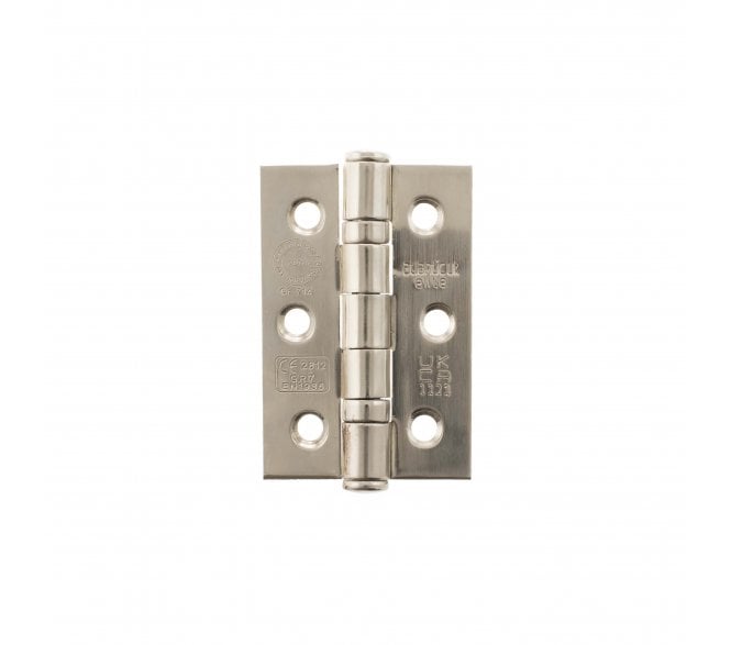 Atlantic Grade 7 Ball Bearing Hinges 76x51mm - Polished Nickel (Pair)