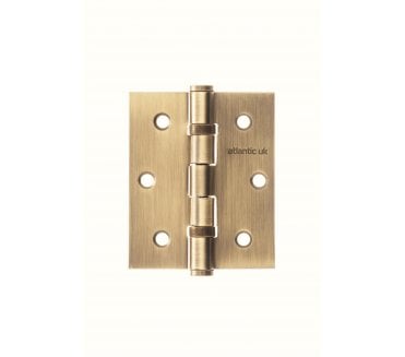 Atlantic Hardware 76x63mm x 2.5mm Ball Bearing Butt Hinges - Matt Antique Brass (Pair)