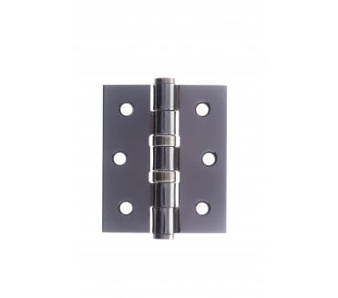 Atlantic Hardware 76x63mm x 2.5mm Ball Bearing Butt Hinges (Pair) - Black Nickel