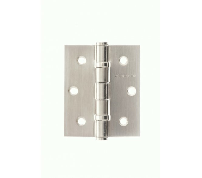 Atlantic Hardware 76x63mm x 2.5mm Ball Bearing Butt Hinges - Satin Nickel (Pair)