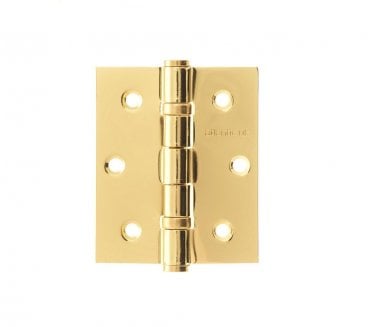 Atlantic Hardware 76x67mm x 2.5mm Ball Bearing Butt Hinges - Polished Brass (Pair)