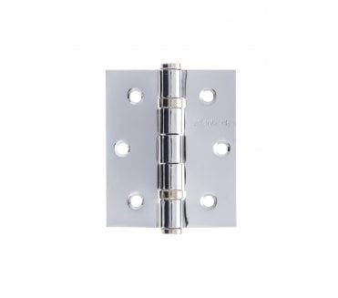 Atlantic Hardware 76x67mm x 2.5mm Ball Bearing Butt Hinges - Polished Chrome (Pair)