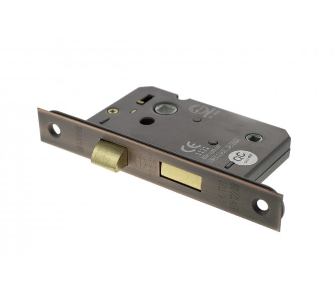Atlantic Mortice Bathroom Locks - Antique Copper