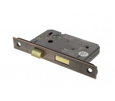 Atlantic Mortice Bathroom Locks - Antique Copper