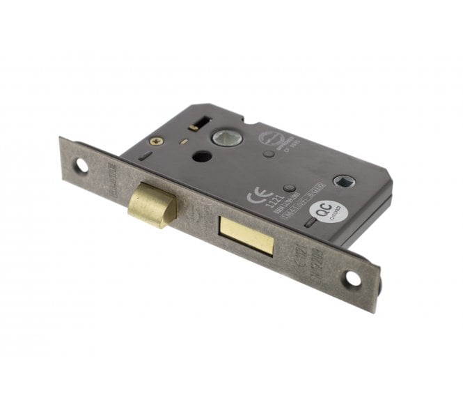 Atlantic Mortice Bathroom Locks - Distressed Silver