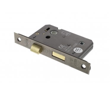 Atlantic Mortice Bathroom Locks - Distressed Silver