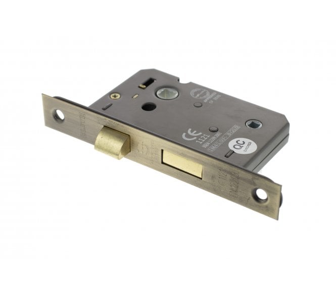 Atlantic Mortice Bathroom Locks - Matt Antique Brass