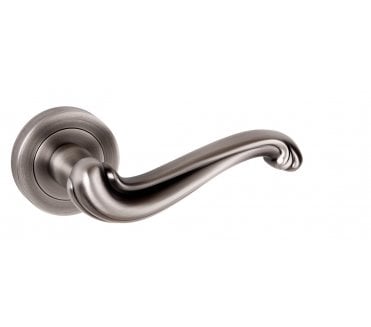 Atlantic Old English Colchester Lever Handle on Rose - Matt Gun Metal
