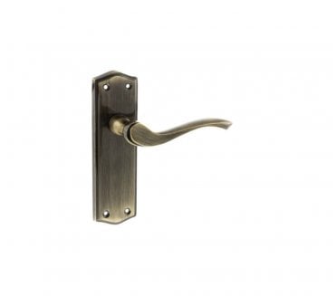 Atlantic  Old English Warwick Door Handles On Backplate - Antique Brass
