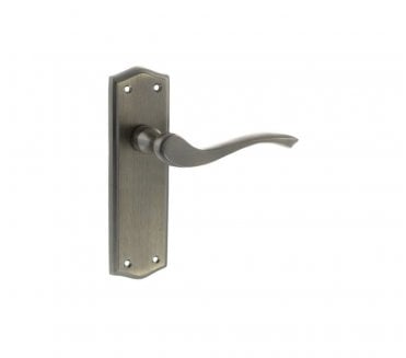 Atlantic Old English Warwick Door Handles On Backplate - Matt Antique Brass