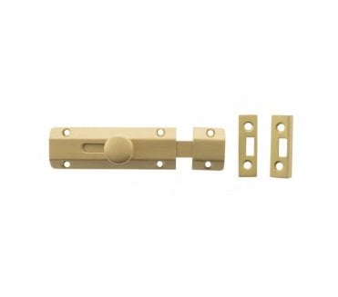 Atlantic Solid Brass Surface Door Bolt - Satin Brass