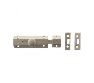 Atlantic Solid Brass Surface Door Bolt - Satin Nickel