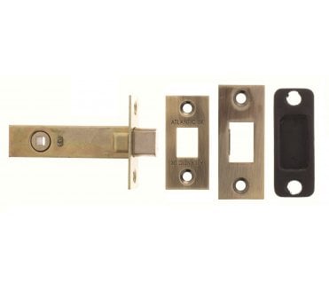 Atlantic Tubular Bathroom Deadbolts - Antique Brass