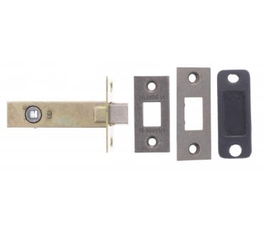 Atlantic Tubular Bathroom Deadbolts - Distressed Silver