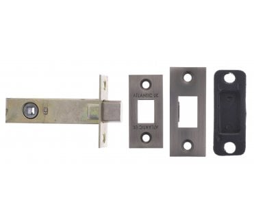 Atlantic Tubular Bathroom Deadbolts - Gun Metal Grey