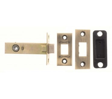 Atlantic Tubular Bathroom Deadbolts - Matt Antique Brass
