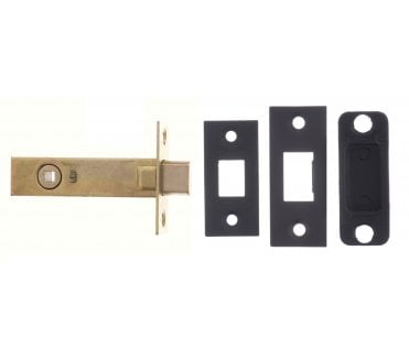 Atlantic Tubular Bathroom Deadbolts - Matt Black