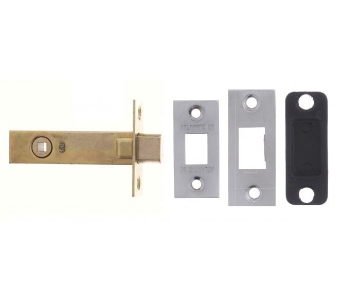 Atlantic Tubular Bathroom Deadbolts - Satin Chrome