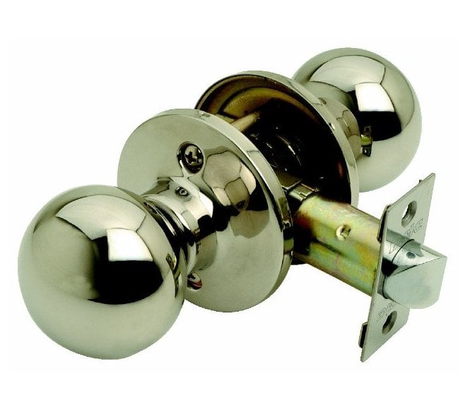 Bala Door Knobset c/w Adjustable Latch - Polished Stainless Steel