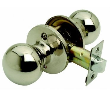 Bala Door Knobset c/w Adjustable Latch - Polished Stainless Steel