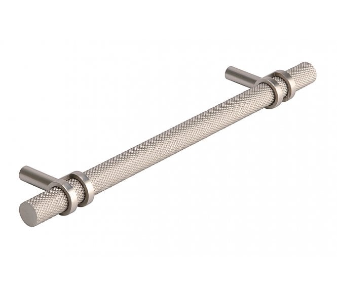 Barchester Ringed / Knurled Cabinet Pull Handles -  Satin Nickel