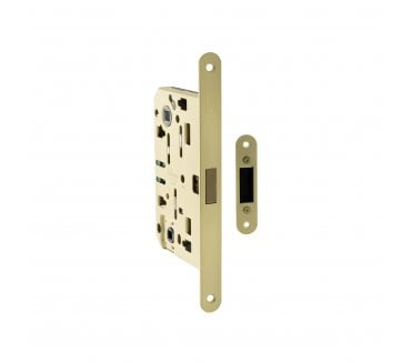 Bonaiti Polaris 2XT Magnetic Bathroom Lock - Satin Brass