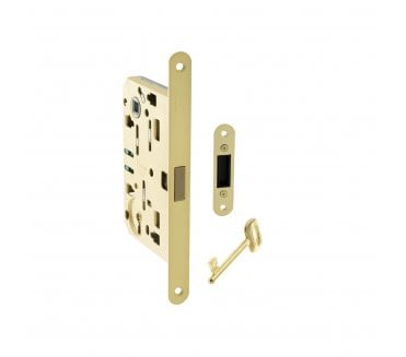 Bonaiti Polaris 2XT Magnetic Standard Keyhole Sashlock - Satin Brass